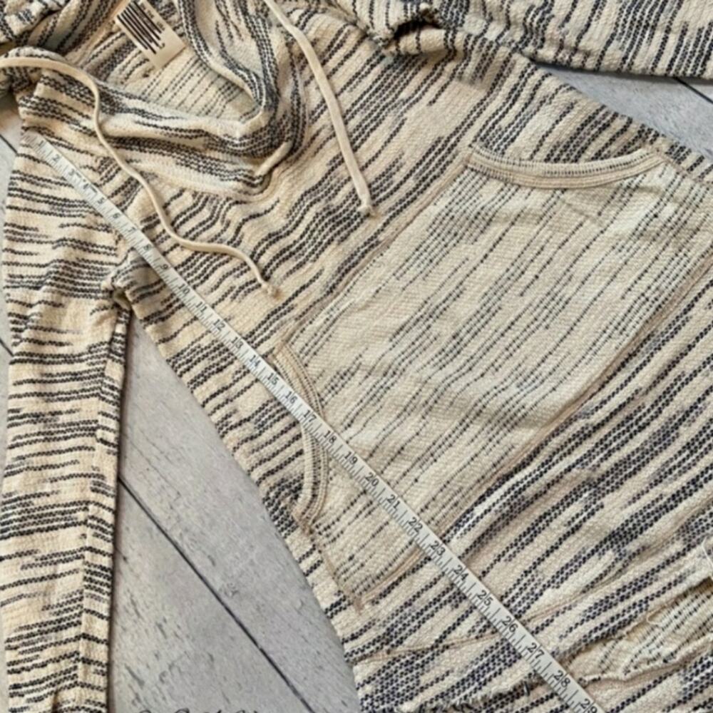 Free People Boho Striped Hoodie Tunic Pullover Small - Picture 4 of 7